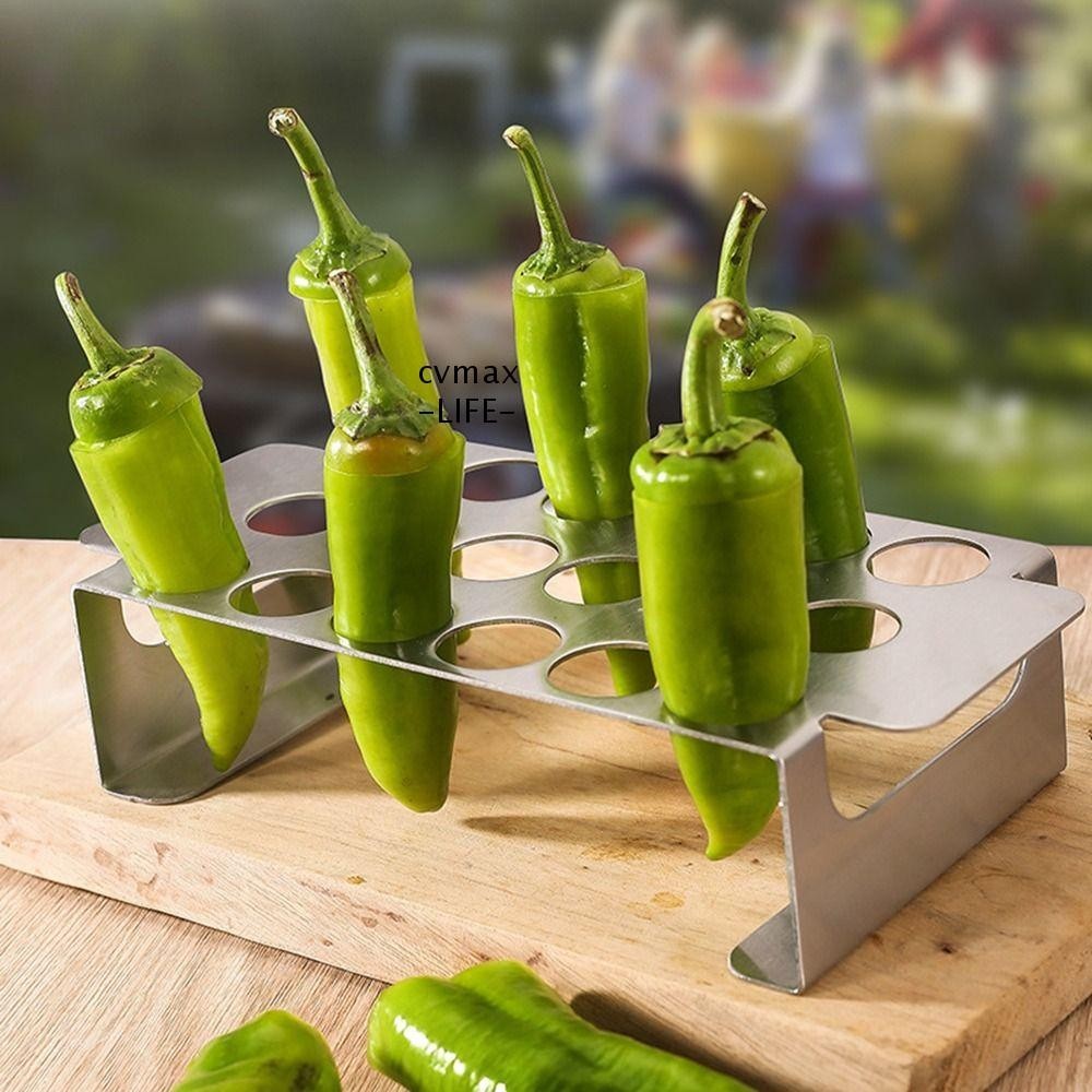 CYMX Jalapeno Grill Rack, Stainless Steel 18 Holes Jalapeno Popper