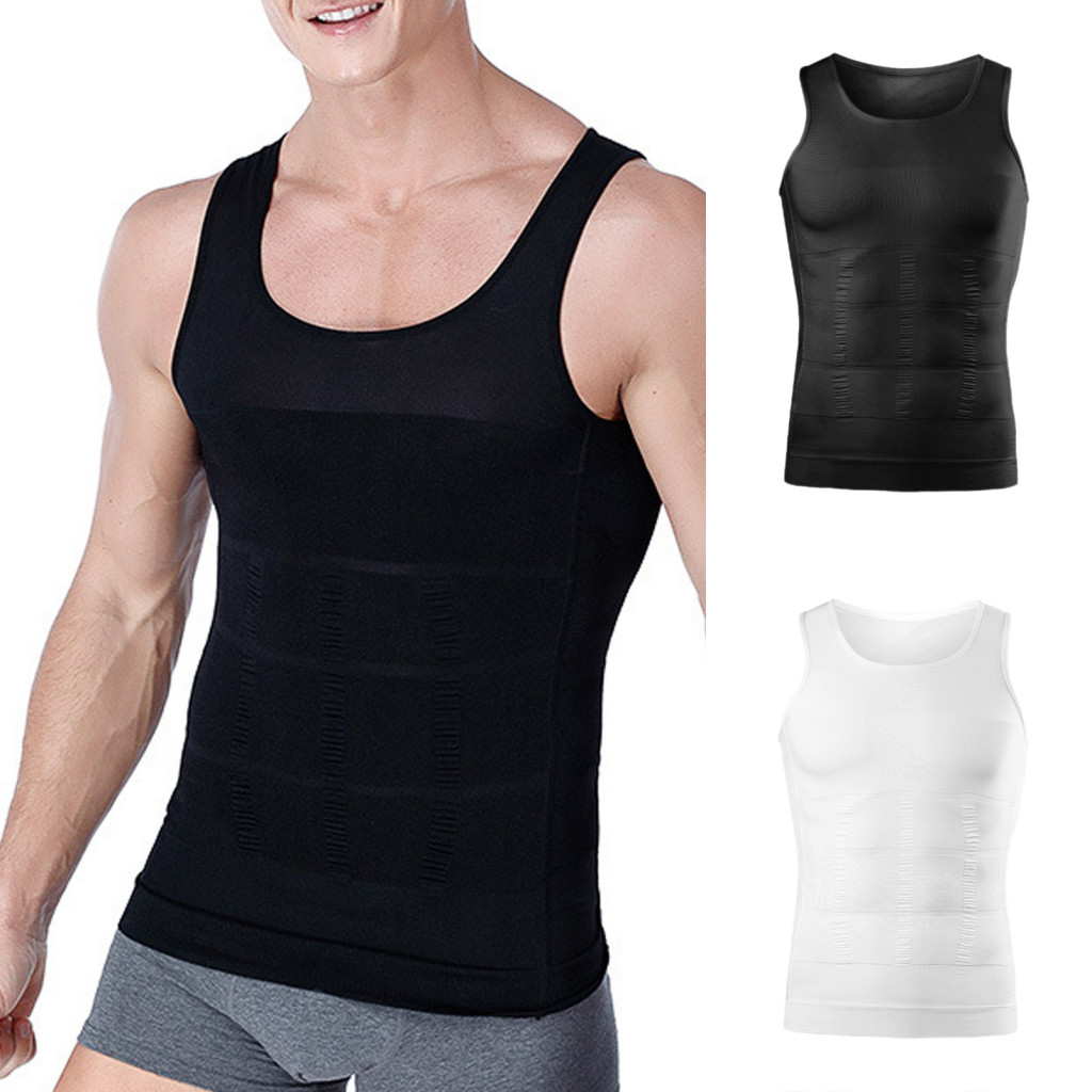 Men Shapewear Vest Abdominal Fat Tightening Vest Men's Slimming Body