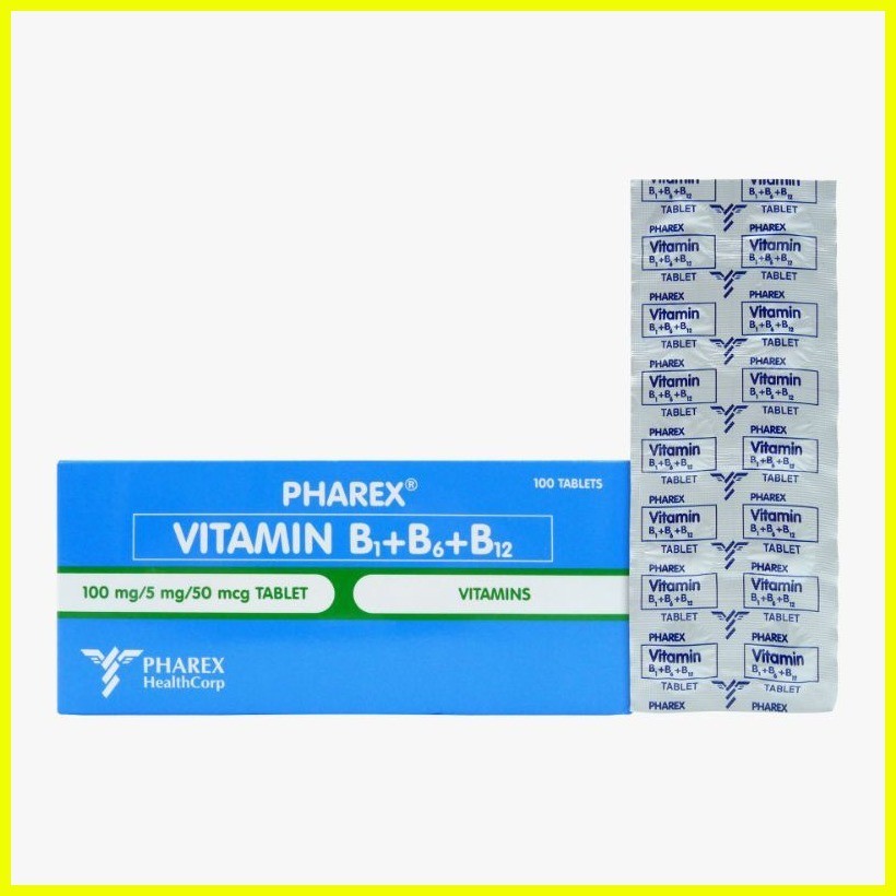 Original Pharex Vitamin B1+B6+B12 (10 Tablets) Shopee