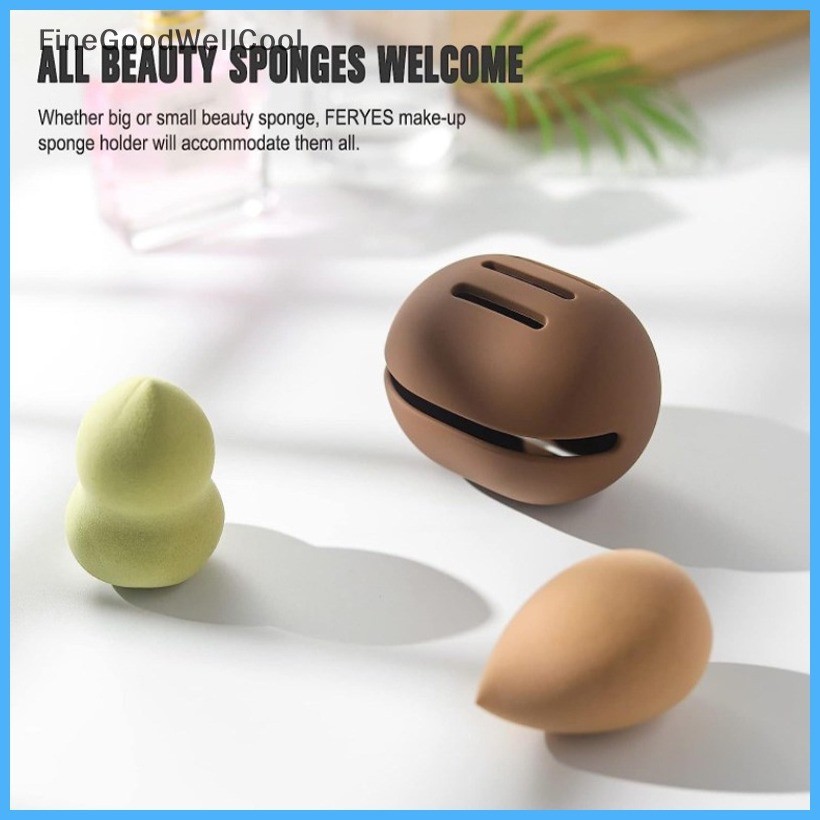 ☢ FWPH Makeup Sponge Holder EcoFriendly Silicone Multihole Beauty