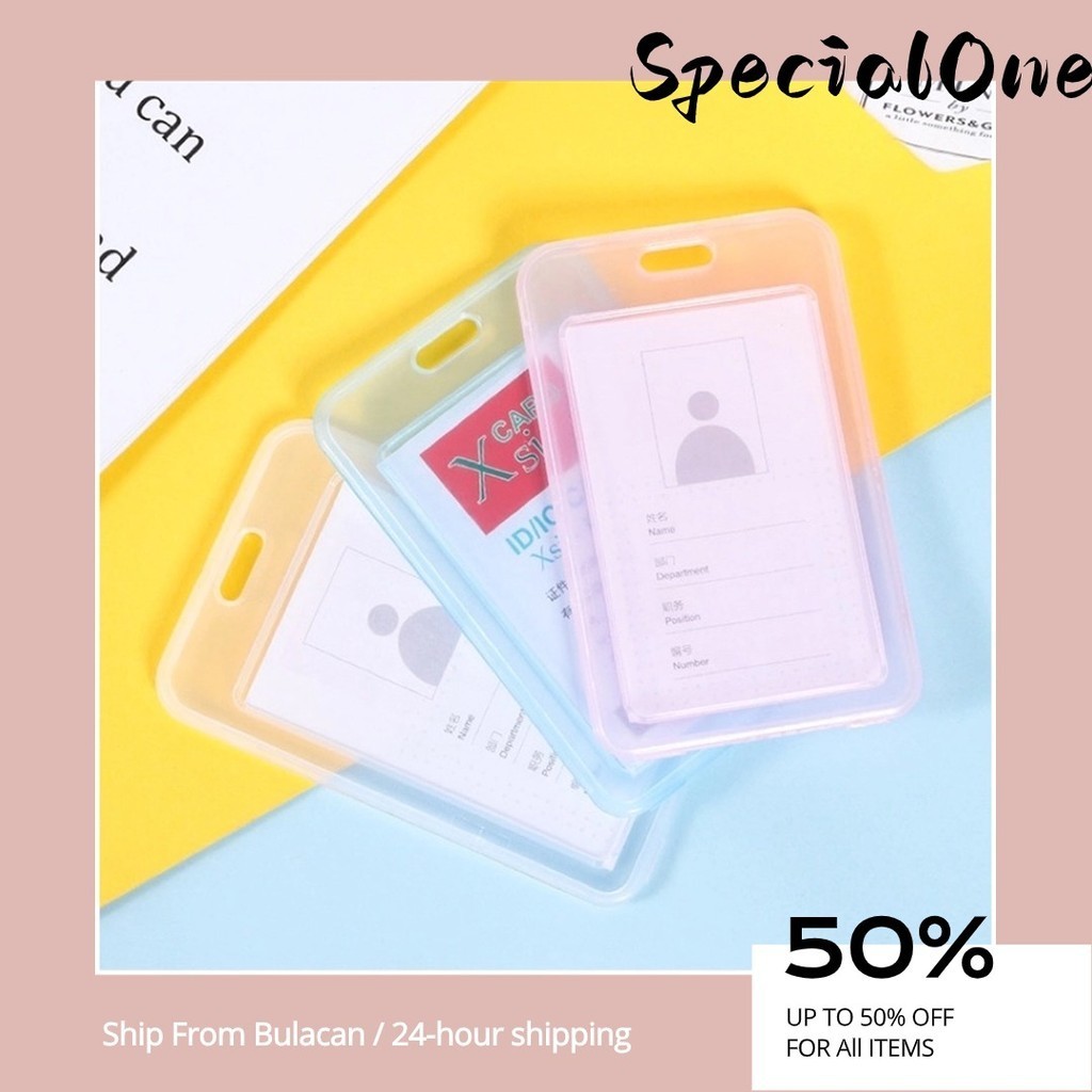 5/10Pcs PVC Waterproof Card Case Transparent ID Card Cover Plastic Card ...