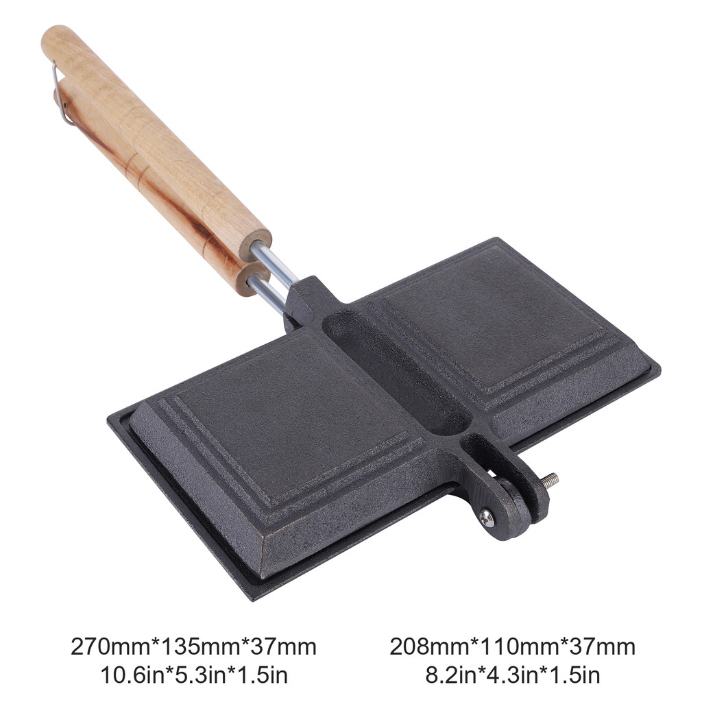 Cast Iron Sandwich Maker Double Sided Sandwich Hand Toaster Sandwich ...