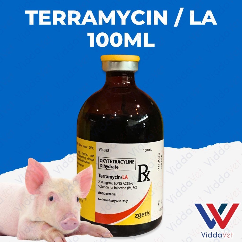 Viddavet 100ml Terramycin LA for pigs and cattle | Shopee Philippines