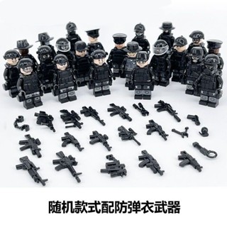 Custom Police SWAT Military Stealth Minifigure, Made With Real LEGO®