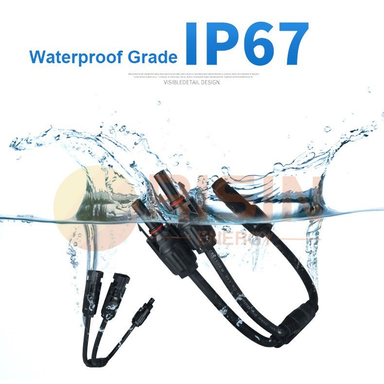 2 Pin Solar Wiring Connector Y Branch Connector MC4 DC Connector IP68 ...
