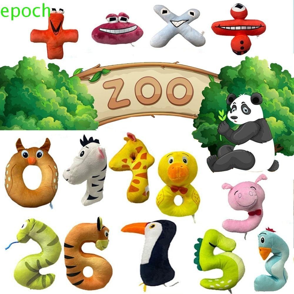 EPOCH 0-9 Number Lore Plush Toy, 0-9 Number Alphabet Alphabet Lore