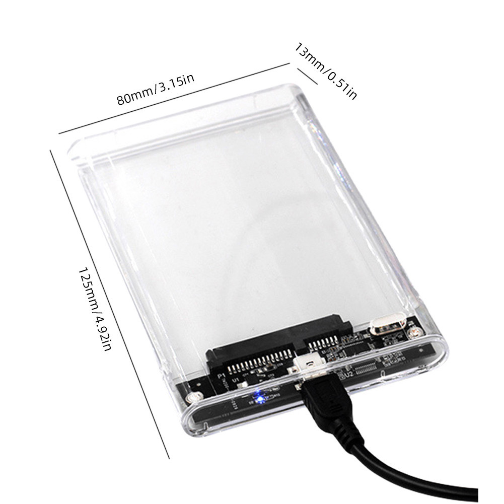 2.5 Inch HDD SSD Enclosure SATA Portable Solid State Drive Box for ...