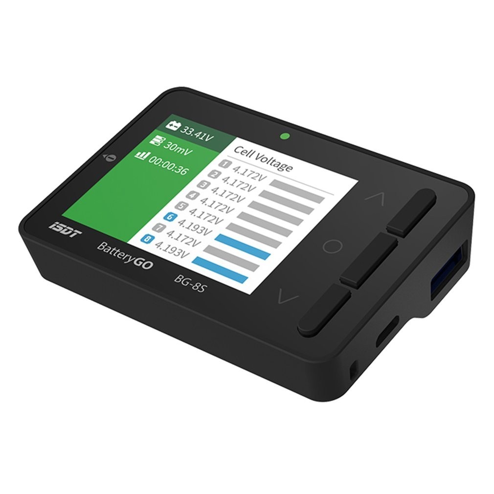 ISDT BG-8S Battery Meter LCD Display Digital Battery Capacity Checker ...