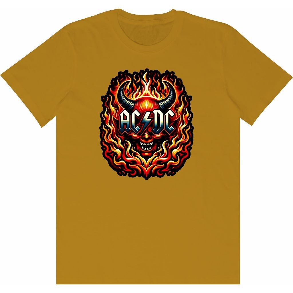 Men's Fire AC/DC DTF544 AMG Metal Band T-shirt | Shopee Philippines