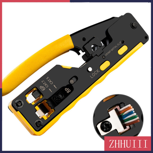 JT RJ45 Ratcheting Modular Data Cable Crimper, Wire Cutter, Practical ...