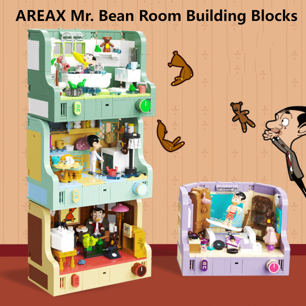 Areax Mr. Bean series Room Building Block Toys Educational Assembling ...