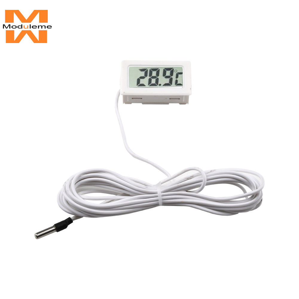 FY10 Embedded Digital Display Thermometer with 3M Wire and LR44
