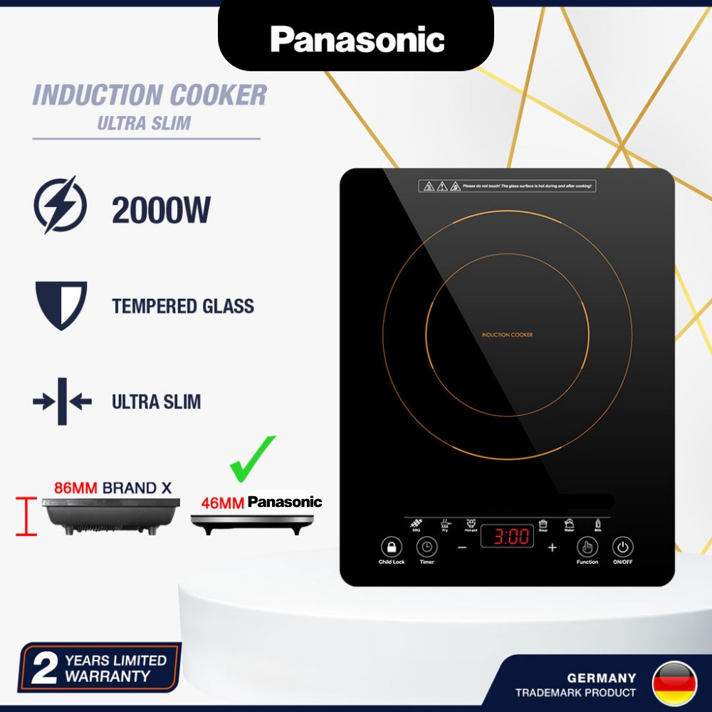 PANASONIC Induction Cooker Ultra Slim Stoves Soft Touch Control Panel