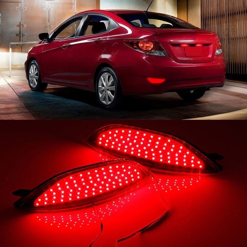 Car LED Rear Bumper Warning Lights Back Up Lights Brake Lights for