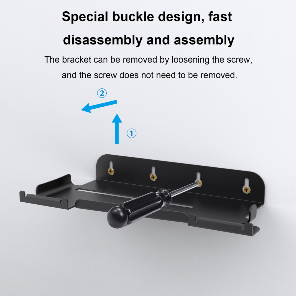Game Console Stand Ps5 Slim Wall Mount Bracket with Storage Hook Strong ...