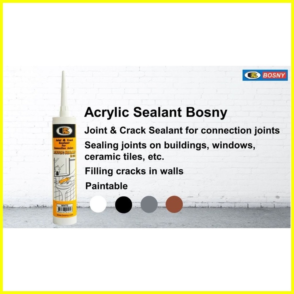 ☂ BOSNY Acrylic Sealant B212 B212 (Black or White) Shopee Philippines