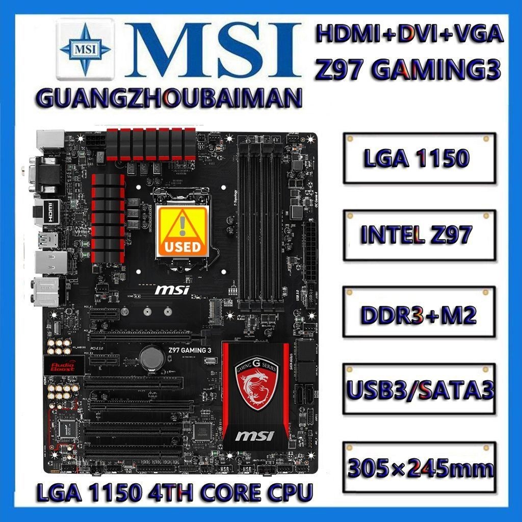 Msi Z97-gaming Z97-gaming lga 1150 motherboard ddr3 Intel
