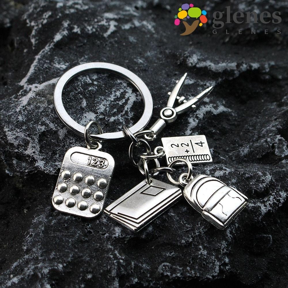 GLENES Math Formulas Keychain, DIY Jewelry Calculator Geometry Keychain