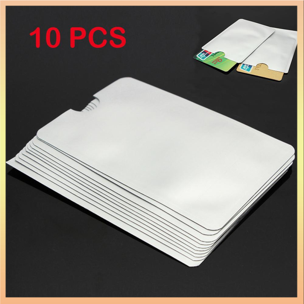 credit card foil sleeve RFID Blocking and Passport Sleeves money cards 10 pcs Anti Scan RFID