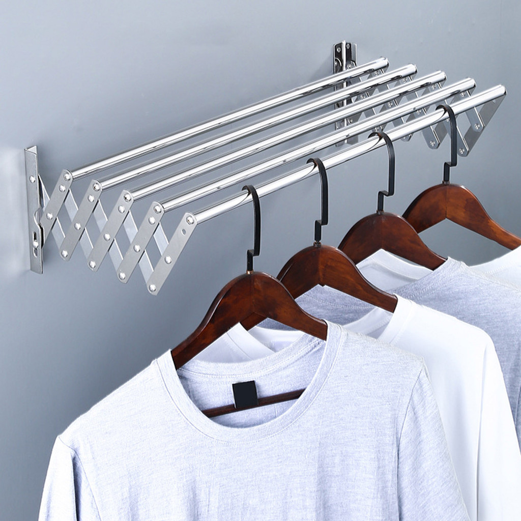 RED- Wall-Mounted Drying Rack Rustproof Corrosion Resistant Expandable ...
