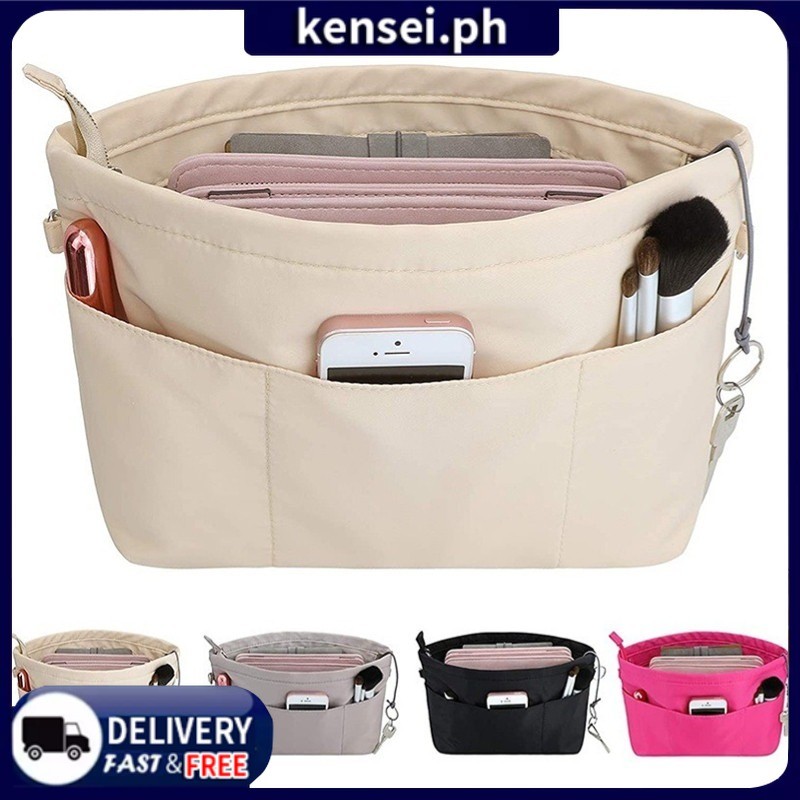 【Local Shipment】Purse Organizer Insert With Zipped Top For Tote Bag ...