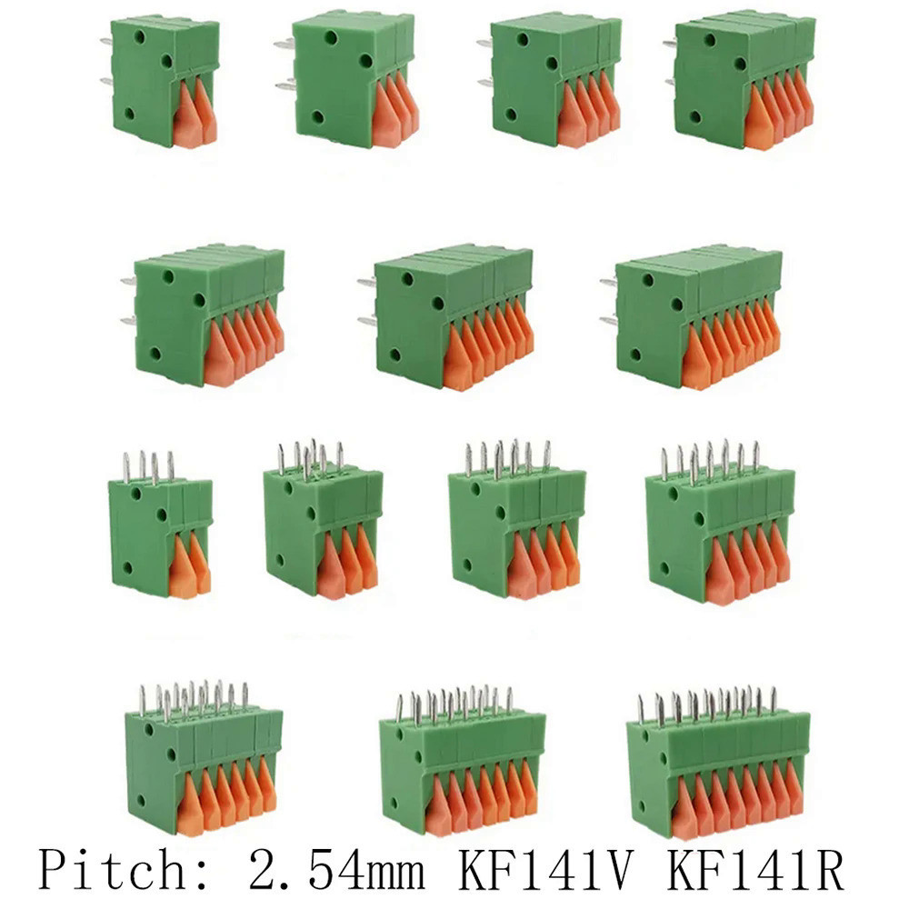 510pcs Kf141v Kf141r 254mm Pitch Straightbent Pin Terminal Blocks 2