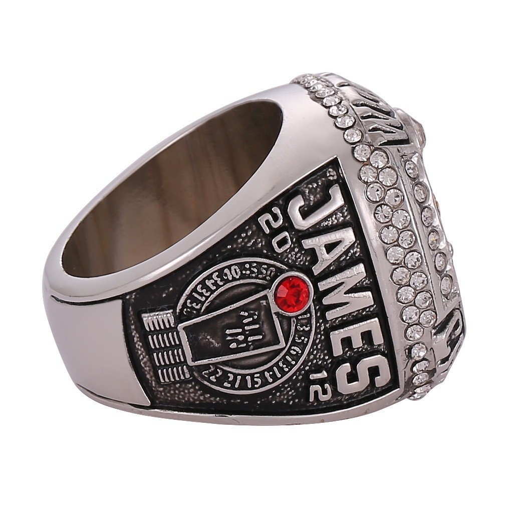 High Quality Men's Commemorative Ring NBA 2012 Miami Heats James ...