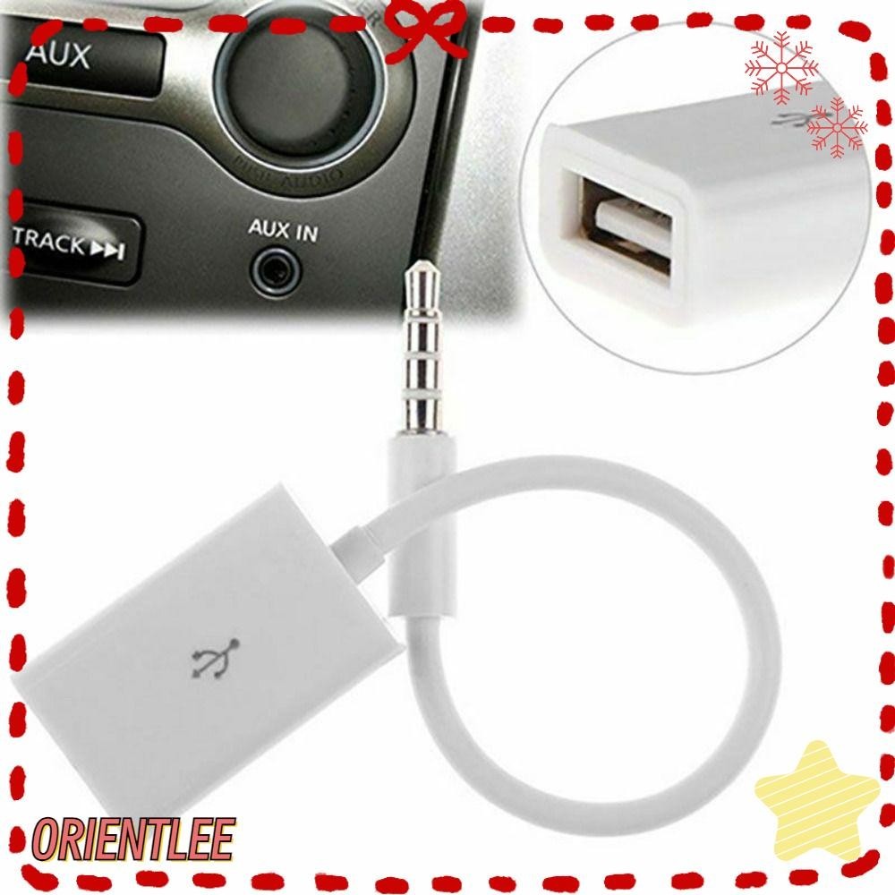ORIENTLEE Car Aux To USB, USB Adapter Cable Car Accessories Adapter