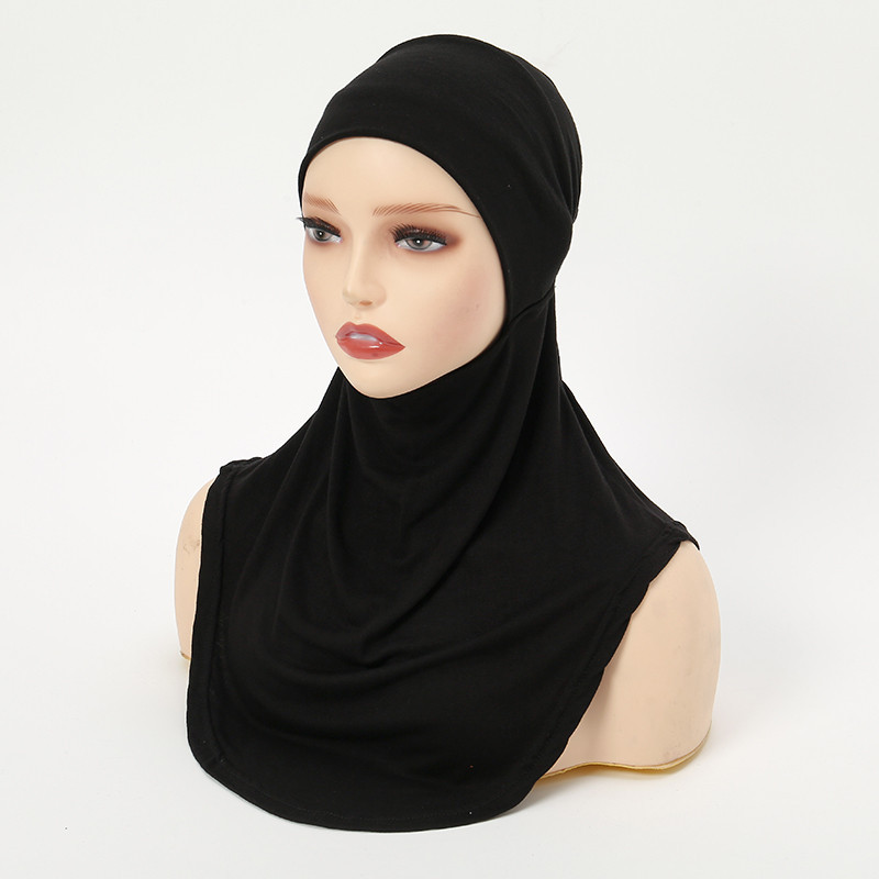 Hijab Undercap Non Slip 1PC Underscarf Soft Muslim Full Cover Inner Women's Hijab Bonnet Cap Headscarf Islamic Underscarf Neck Head Bonnet Hat Hijab For Women - Foto 9