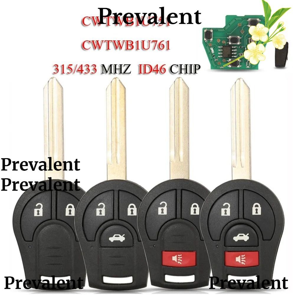PREVA Car Remote Key, 2/3/4 Button ID46 Chip Remote Key, Keyless Entry ...