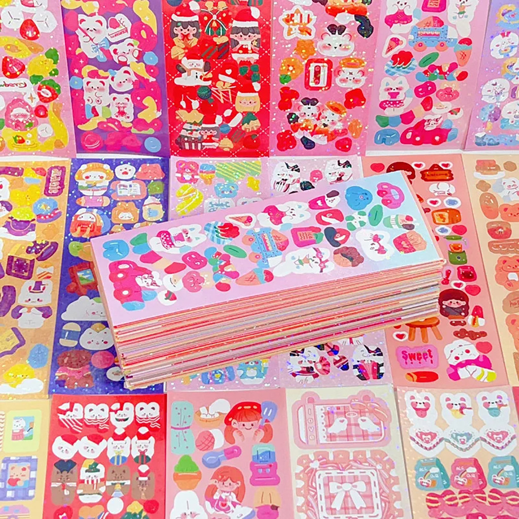10 PCS Cute Ins Stickers Non Repeating Guka Stickers Notebook Stickers