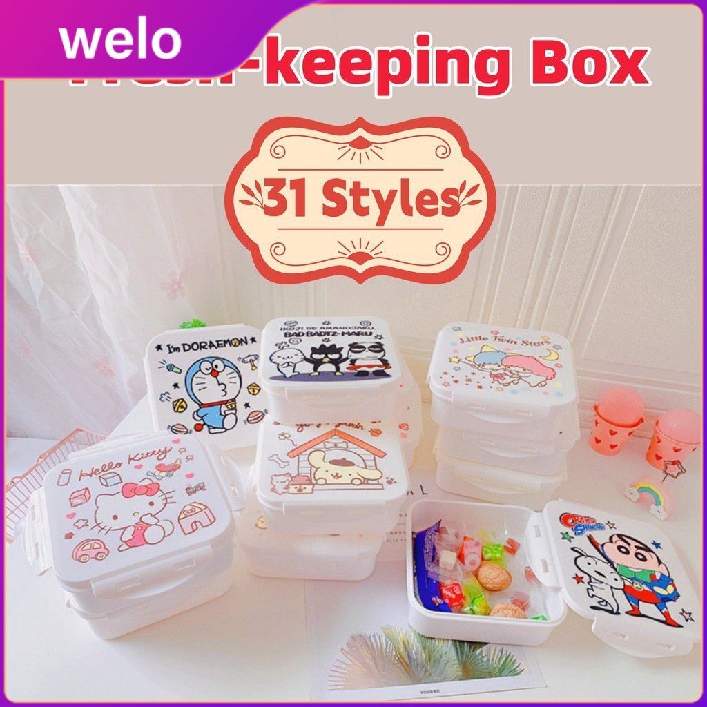 WELO Sanrio Fresh-keeping Box Kawaii Kuromi Cinnamoroll Melody Bad ...