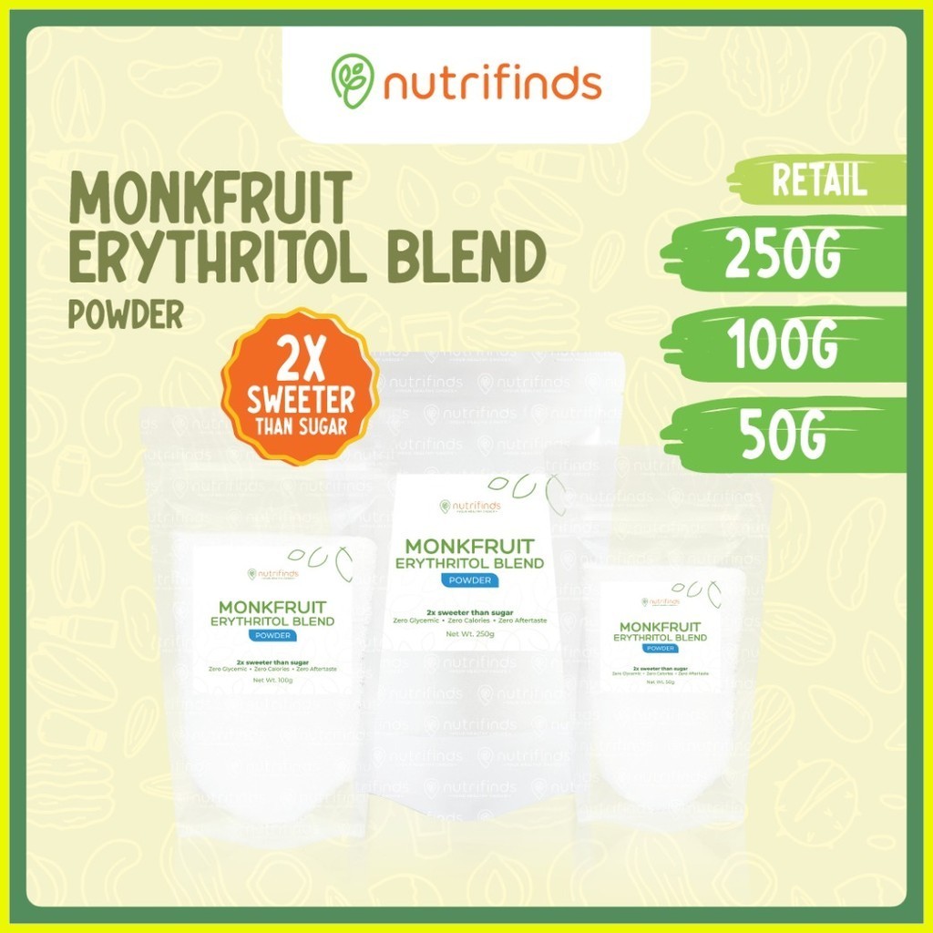 Nutrifinds® Monk Fruit Erythritol Blend Powder - 2X Sweet - RETAIL ...