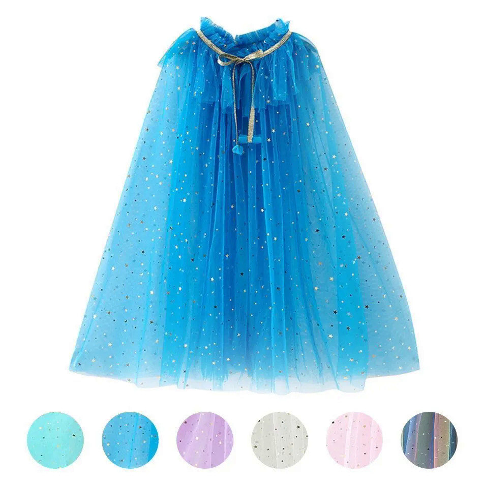 Summer Girl Princess Party Accessories Cloak Snow Queen Elsa Anna ...