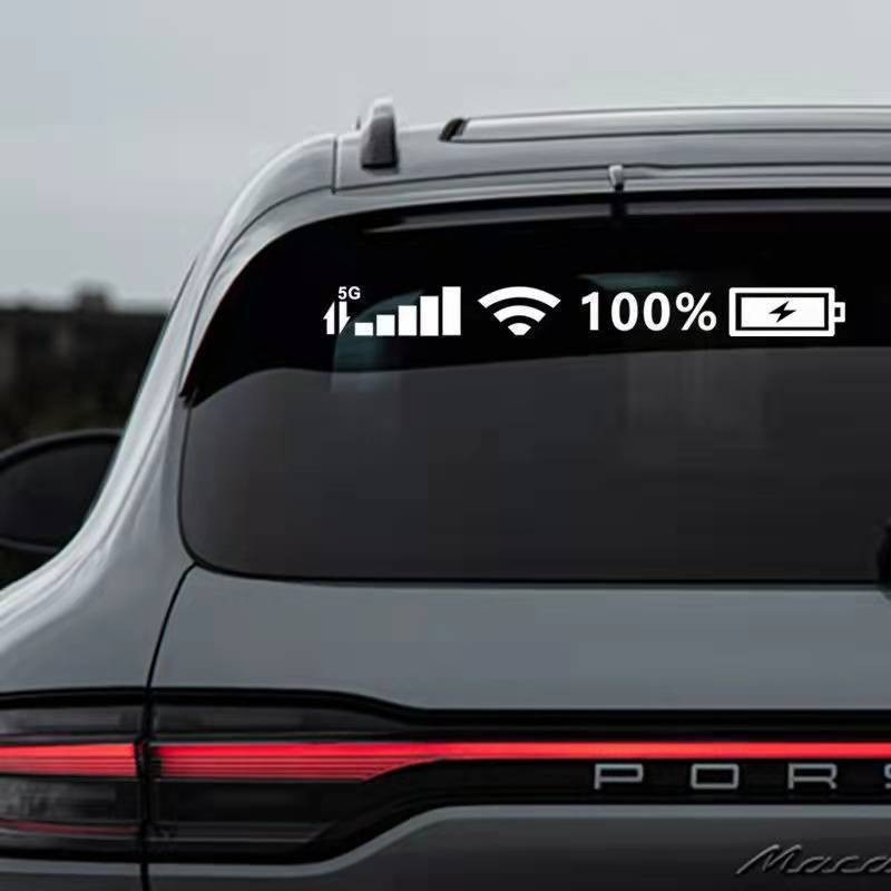 Car Window Reflective Stickers Waterproof Signal Battery Level Car Body ...