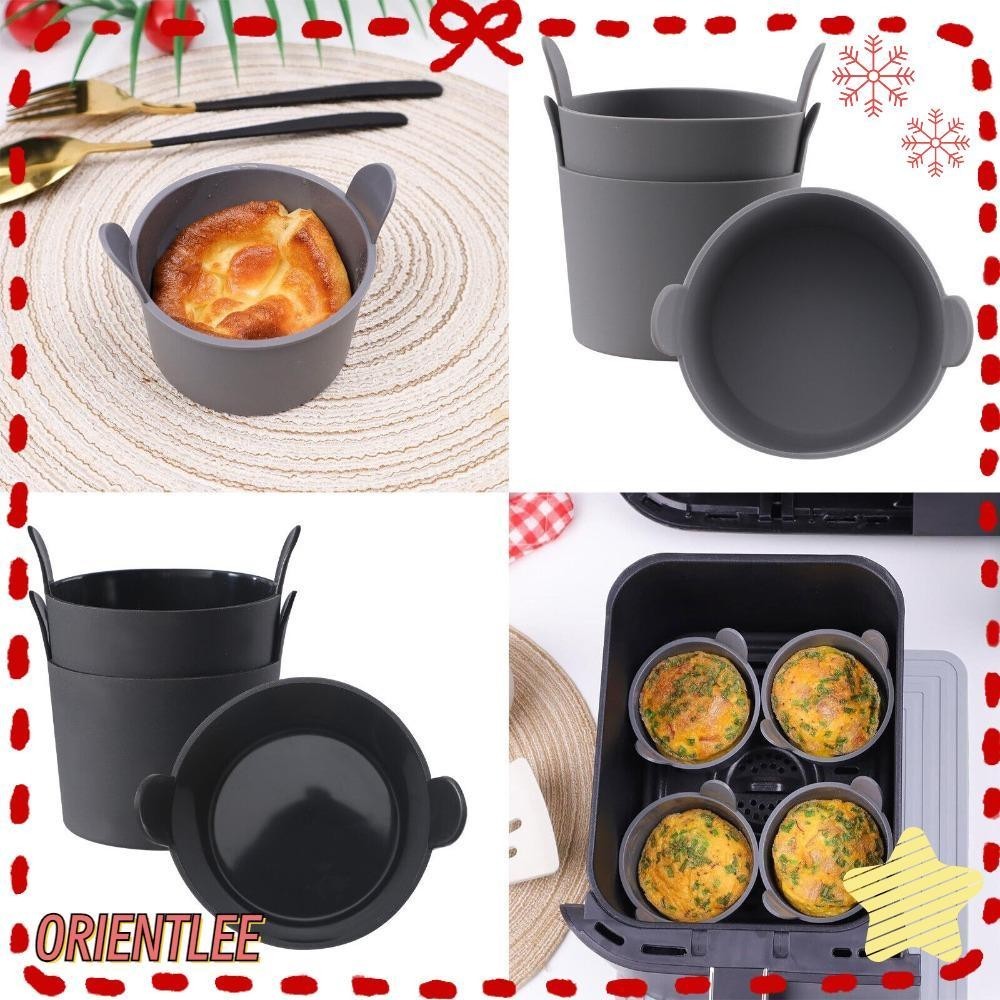 ORIENTLEE Eggs Ramekins, Silicone Meal Preparation Air Fryer Egg