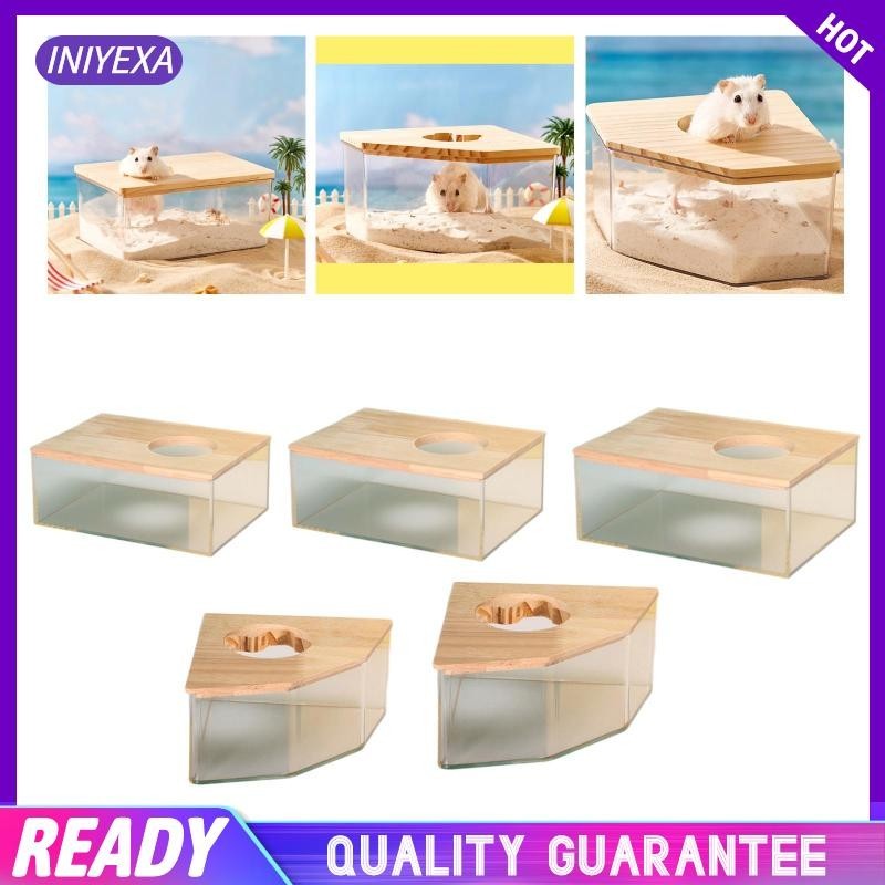 Hamster Sand Bath Box Transparent Acrylic Small Animals Shower Bathtub Guinea Pigs Digging Container Cage Accessories Lemmings Gerbil Mice Hedgehog C