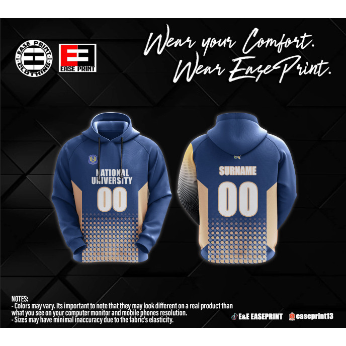 Customized National University Hoodie FREE CUSTOMIZE NAME AND NUMBER ...