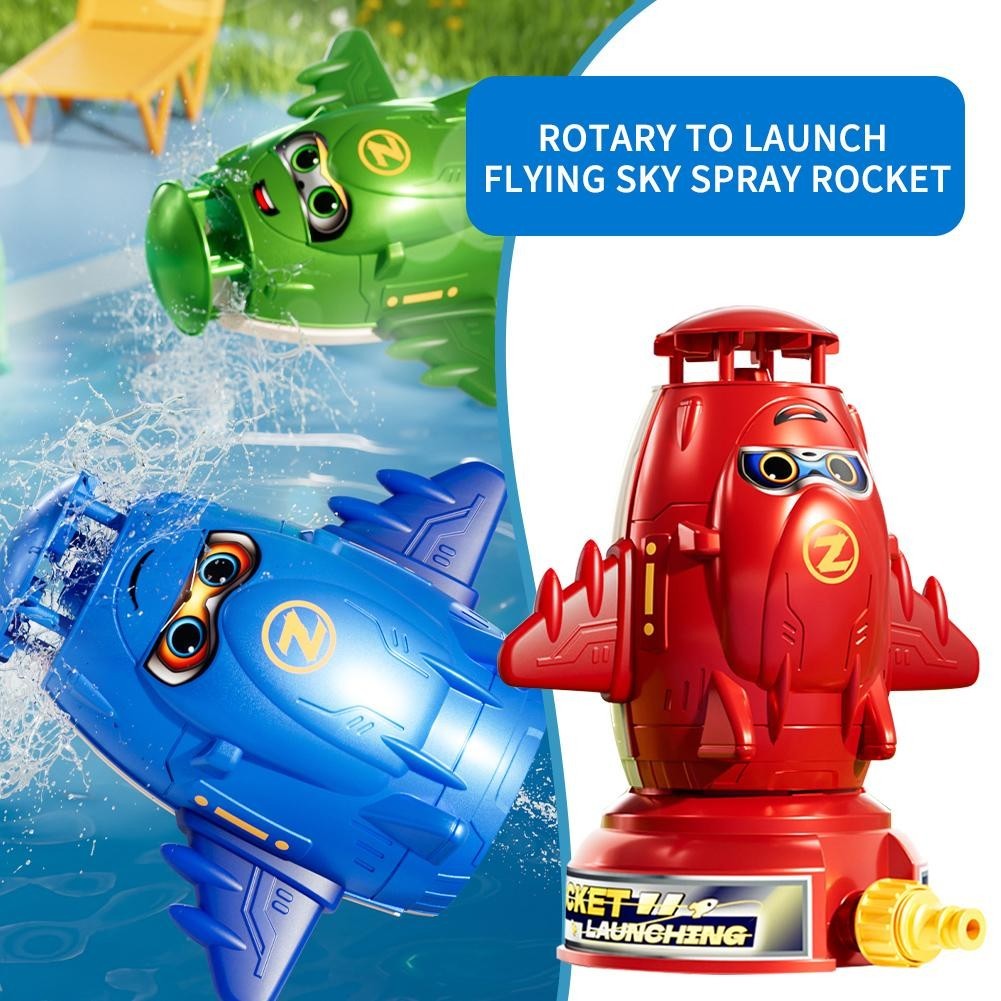 Blue Rocket Water Spray Toy Water Splashing Festival Outdoor Children's ...