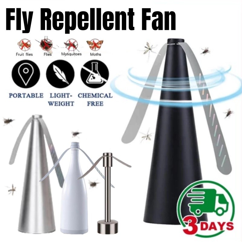 Automatic Fly Repellent Fan Fly Trap Fan Leaf Table Food Protector ...