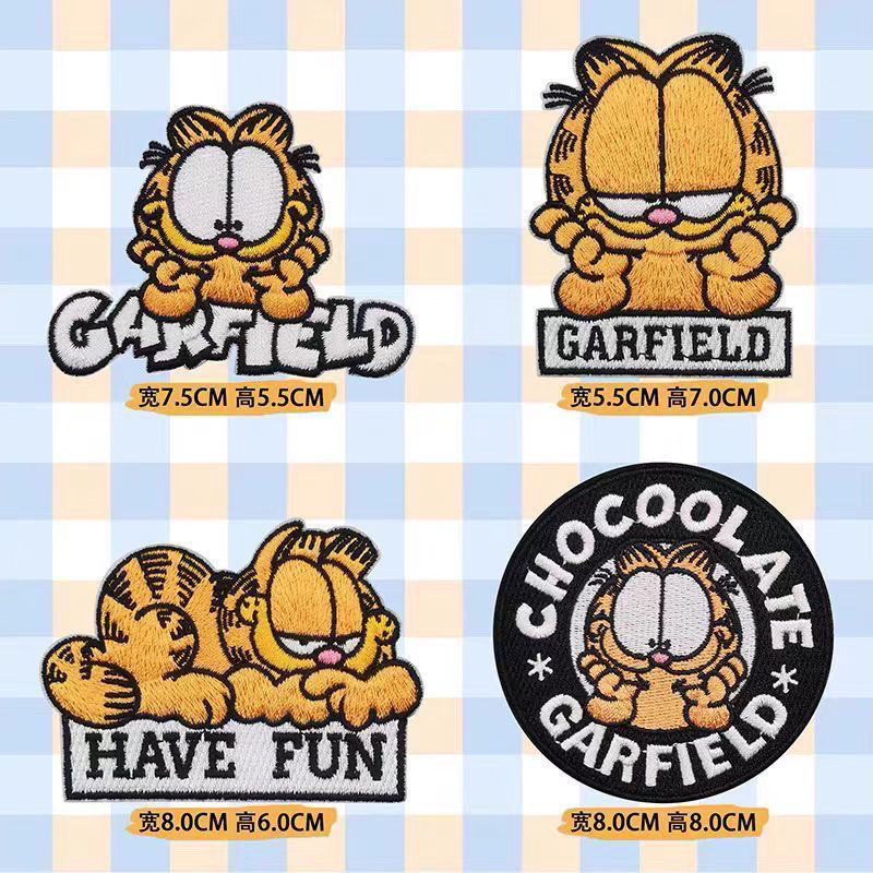 Cartoon Garfield Patch Embroidered Cloth Patch Pattern Clothes Patch ...