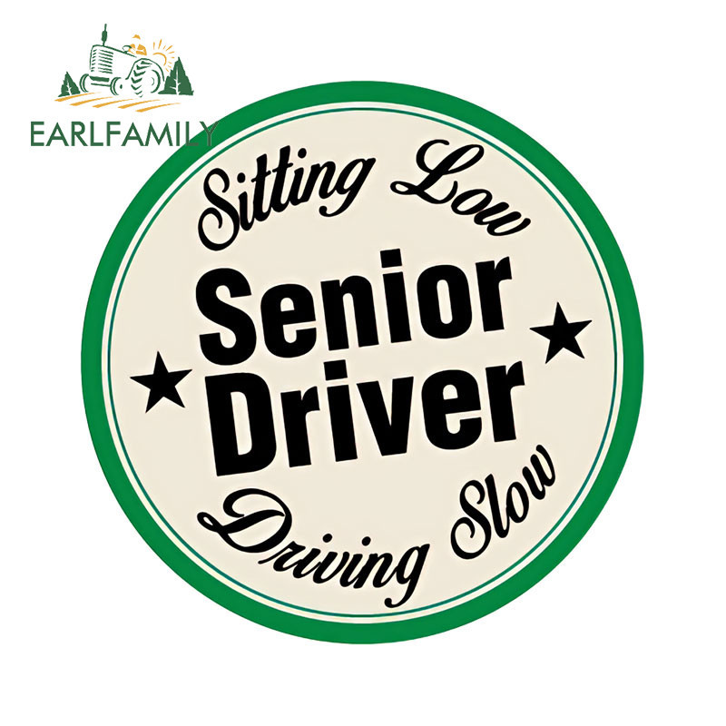 EARLFAMILY 13cm Senior Driver Car Stickers Funny Attractive Occlusion ...