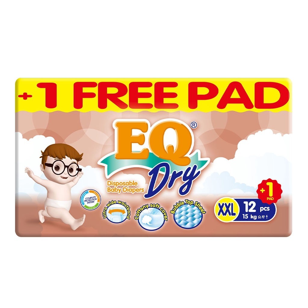 EQ Dry Travel Pack XXL 12's Tape Baby Diapers Shopee Philippines