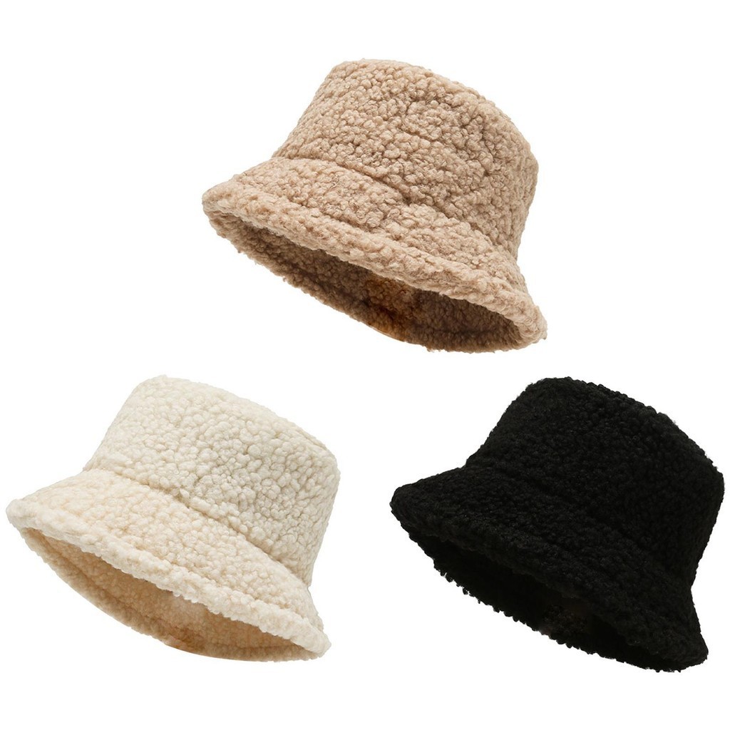 Hat Fisherman's Hat Lamb Wool Warm And Plush Fisherman's Fluffy Hat ...