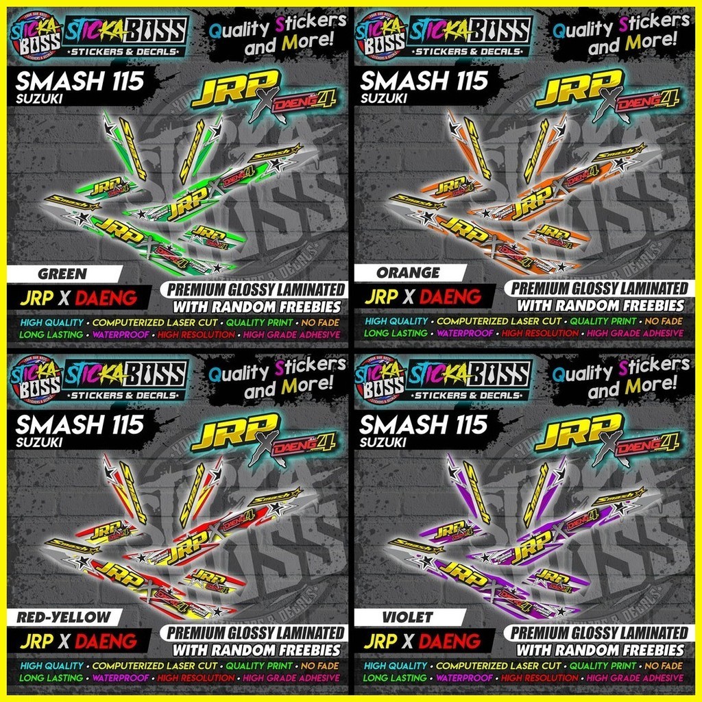 Smash 115 (JRP x DAENG EDITION) Decal Design [ASSORTED COLORS]【PREMIUM ...