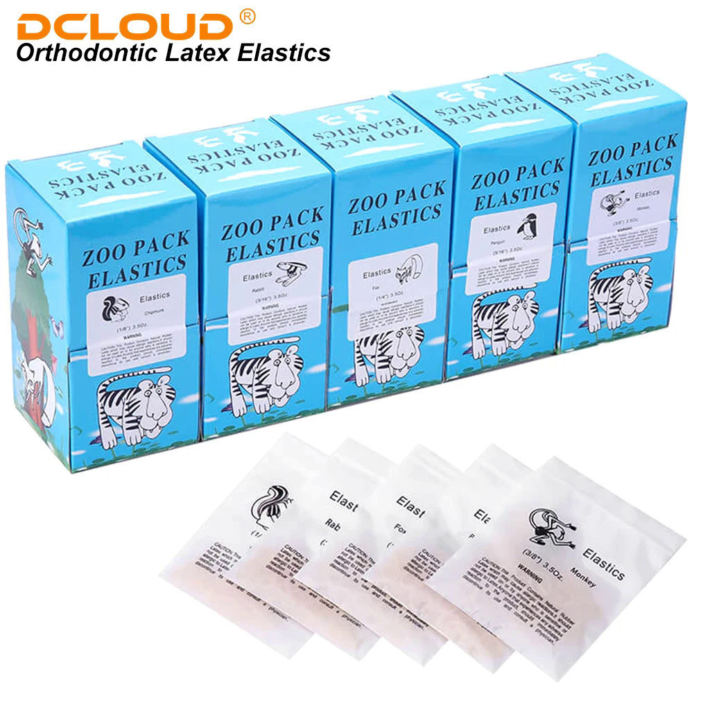 5000Pcs/Box Dental Orthodontic Elastics Rubber Bands Zoo Pack Ligation