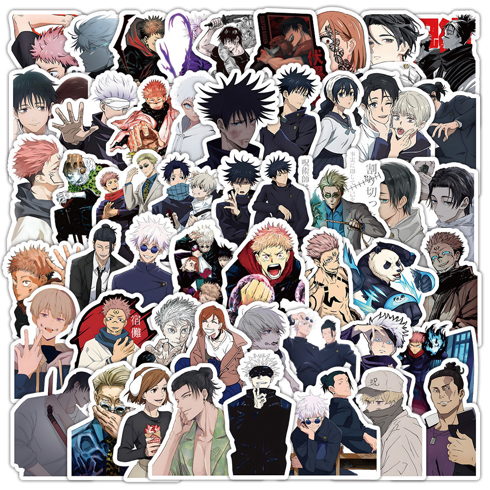 100PCS New Style Anime Jujutsu Kaisen Graffiti Itadori Yuji Satoru Gojo ...