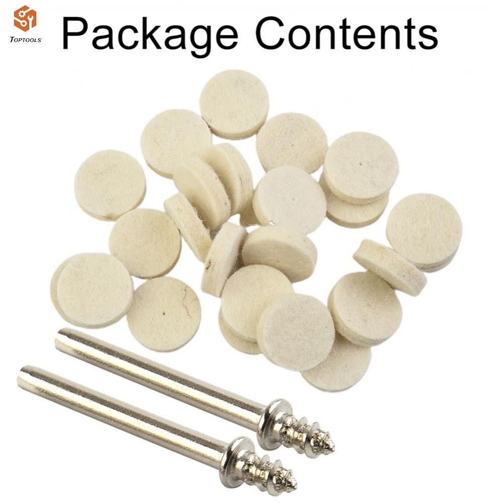 Premium Quality 25mm Wool Felt Polishing Buffing Wheel Kit with