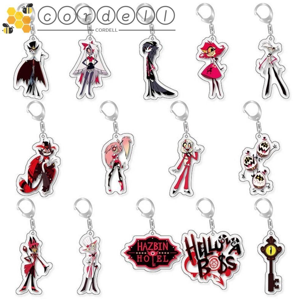 CORDELL Hazbin Keychain, Acrylic Keychain Alastor Hazbin Hotel Keyring ...