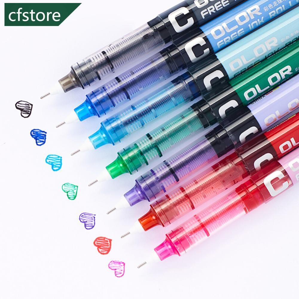 CFSTORE Multiple Colour Big Capacity Ink Fine Nib Gel Pen High Quality ...